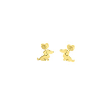 Load image into Gallery viewer, Dachshund Stud Earrings - Silver/14K Gold-Plated |Sweet - WeeShopyDog