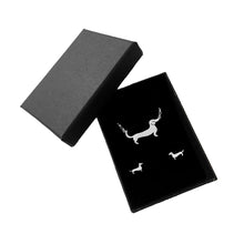 Load image into Gallery viewer, Dachshund Necklace and Stud Earrings SET - Silver/14K Gold-Plated |Line - WeeShopyDog