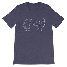 Load image into Gallery viewer, Dachshund Twins - Unisex/Men's T-shirt - WeeShopyDog