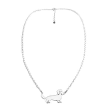 Load image into Gallery viewer, Dachshund Wire Haired Pendant Necklace - Silver - WeeShopyDog