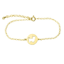 Load image into Gallery viewer, Yorkie Charm Bracelet - 14K Gold-Plated - WeeShopyDog