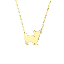 Load image into Gallery viewer, Yorkie Pendant Necklace - 14K Gold-Plated - WeeShopyDog
