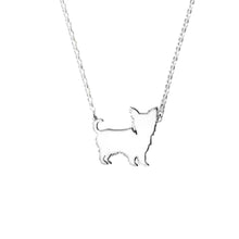 Load image into Gallery viewer, Yorkie Pendant Necklace - Silver - WeeShopyDog