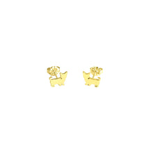 Load image into Gallery viewer, Yorkie Stud Earrings - 14K Gold-Plated - WeeShopyDog