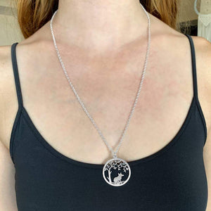 Corgi Little Tree Of Life Pendant Necklace - Silver/14K Gold-Plated - WeeShopyDog