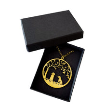 Load image into Gallery viewer, Beagle Tree Of Life Pendant Necklace - Silver/14K Gold-Plated - WeeShopyDog
