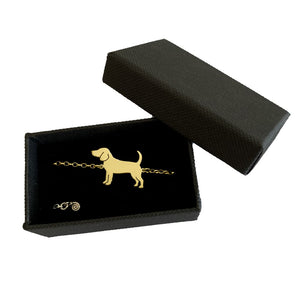 Beagle Bracelet - Silver/14K Gold-Plated |Line - WeeShopyDog