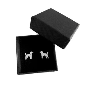 Poodle Stud Earrings - Silver/14K Gold-Plated |Line - WeeShopyDog