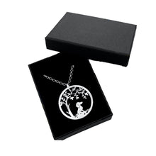 Load image into Gallery viewer, Dachshund Little Tree Of Life Pendant Necklace - Silver/14K Gold-Plated - WeeShopyDog

