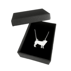Pug Pendant Necklace - Silver/14K Gold-Plated |Line - WeeShopyDog