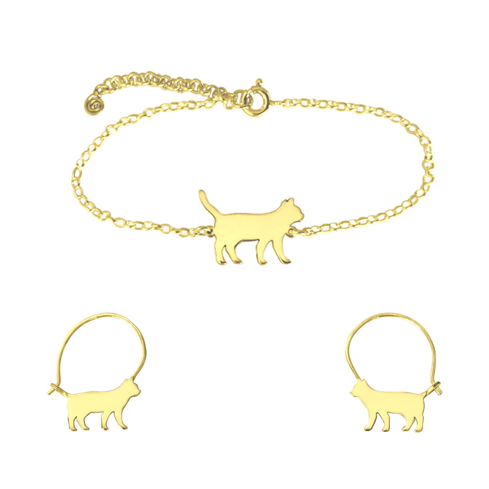 Buy Persian Cat Jewelry 14k Gold Handmade Persian Cat Bracelet PS30-CBG  Online in India - Etsy