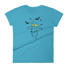 Load image into Gallery viewer, Dachshund Halloween Bats - Women&#39;s T-shirt - WeeShopyDog
