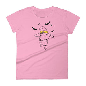 Dachshund Halloween Bats - Women's T-shirt - WeeShopyDog