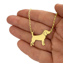 Load image into Gallery viewer, Beagle Pendant Necklace - Silver/14K Gold-Plated |Line - WeeShopyDog
