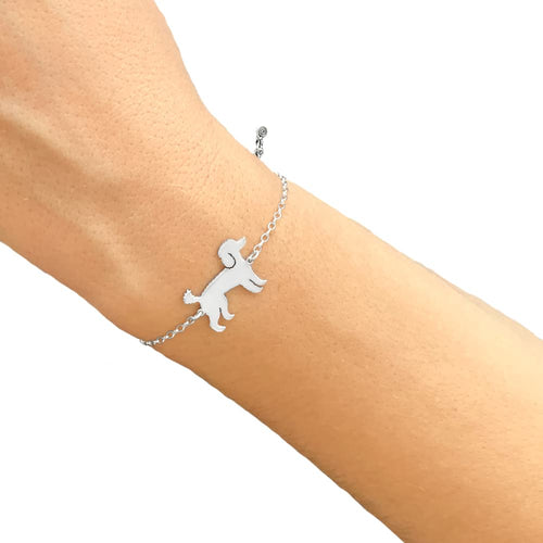 Poodle Bracelet - Silver/14K Gold-Plated |Line - WeeShopyDog