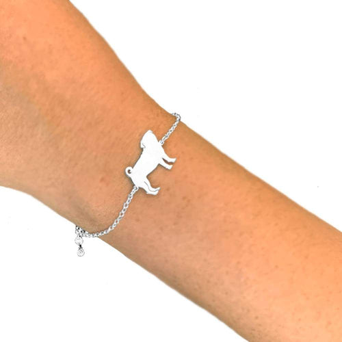 Pug Bracelet - Silver/14K Gold-Plated |Line - WeeShopyDog