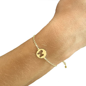 Shih Tzu Charm Bracelet - 14K Gold-Plated - WeeShopyDog