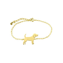 Load image into Gallery viewer, Beagle Bracelet - Silver/14K Gold-Plated |Line - WeeShopyDog
