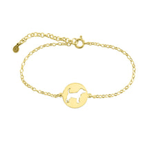 Load image into Gallery viewer, Beagle Charm Bracelet - Silver/14K Gold-Plated |Line Circle
