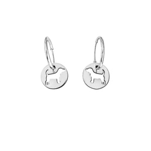 Beagle Earrings - Silver - WeeShopyDog