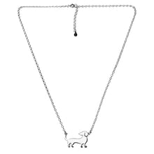 Load image into Gallery viewer, Dachshund Pendant - Silver Necklace  - WeeShopyDog
