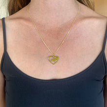 Load image into Gallery viewer, French Bulldog Necklace - 14k Gold Plated Heart Pendant - WeeShopyDog
