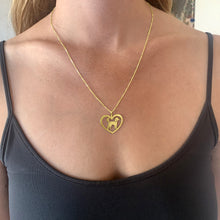 Load image into Gallery viewer, Poodle Necklace - 14k Gold Plated Heart Pendant - WeeShopyDog
