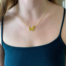 Load image into Gallery viewer, Yorkie Necklace- 14K Gold-Plated - WeeShopyDog

