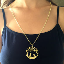 Load image into Gallery viewer, Jack Russell Pendant - 14K Gold-Plated - Tree Of Life - WeeSopyDog
