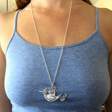 Load image into Gallery viewer, Boho Free Bird- Silver Pendant Necklace - WeeShopyDog
