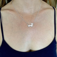 Load image into Gallery viewer, Dachshund Necklace - Silver Pendant - WeeShopyDog
