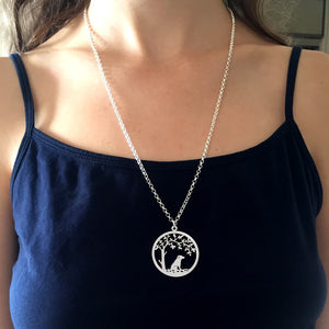 Jack Russell Necklace - Silver - Tree Of Life - WeeSopyDog