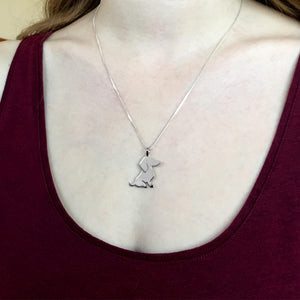 Dachshund Pendant Necklace - Silver |Sweet - WeeShopyDog