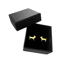 Load image into Gallery viewer, Chihuahua Stud Earrings - Silver/14K Gold-Plated |Line - WeeShopyDog

