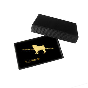 Pug Bracelet - Silver/14K Gold-Plated |Line - WeeShopyDog