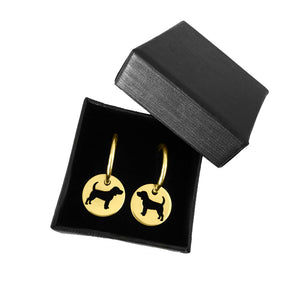 Beagle Hoop Earrings - 14K Gold-Plated - WeeShopyDog