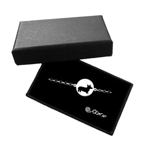 Corgi Charm Bracelet - Silver - WeeShopyDog