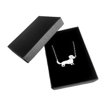Load image into Gallery viewer, Dachshund Wire Haired Pendant Necklace - Silver - WeeShopyDog
