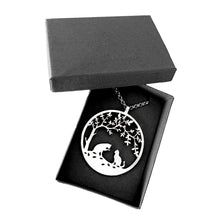 Load image into Gallery viewer, Cat Necklace - Tree Of Life Silver Pendant - WeeShopyDog
