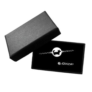 Cardigan Corgi Charm Bracelet - Silver - WeeShopyDog