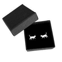 Load image into Gallery viewer, Cat stud Earrings - Silver 
