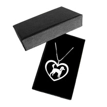 Load image into Gallery viewer, Poodle Pendant Necklace - Silver Heart - WeeShopyDog

