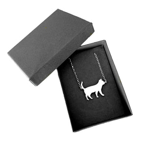Cat Necklace - Silver Pendant - WeeShopyDog