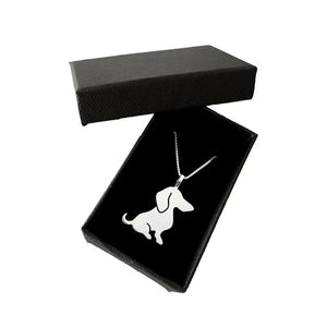 Dachshund Pendant Necklace - Silver |Sweet - WeeShopyDog