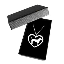 Load image into Gallery viewer, Jack Russell Pendant Necklace - Silver Heart - WeeShopyDog
