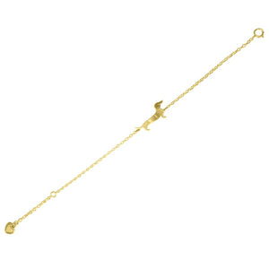 Dachshund Bracelet - Silver/14K Gold-Plated |Line - WeeShopyDog