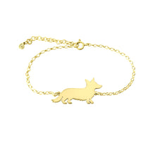 Load image into Gallery viewer, Corgi Bracelet - Silver/14K Gold-Plated |Cardigan
