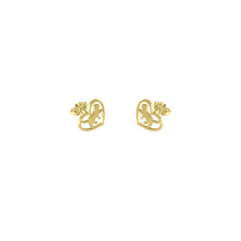 Load image into Gallery viewer, Cat Earrings - 14k Gold-Plated Stud Earrings - WeeShopyDog
