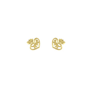 Cat Earrings - 14k Gold-Plated Stud Earrings - WeeShopyDog