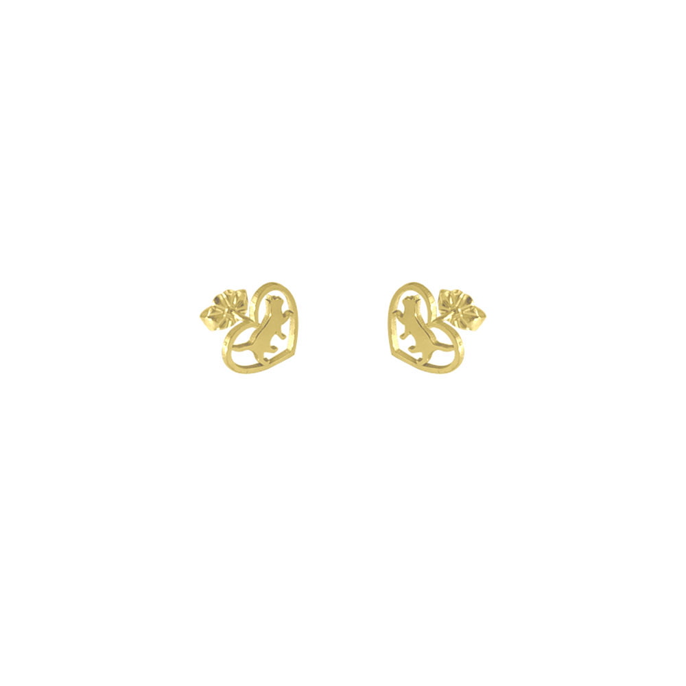 Cat Earrings - 14k Gold-Plated Stud Earrings - WeeShopyDog